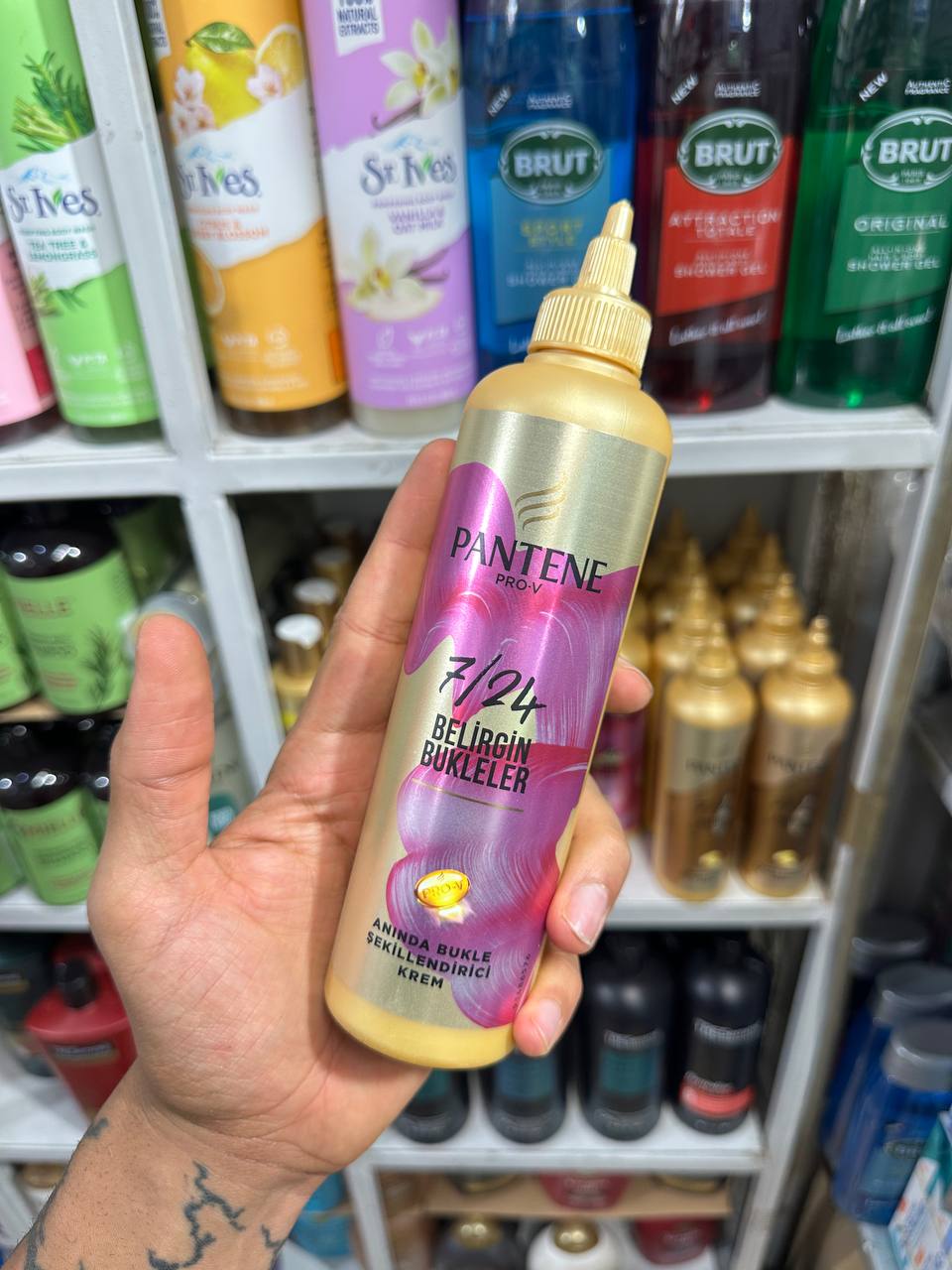 purple Pantene hair mask