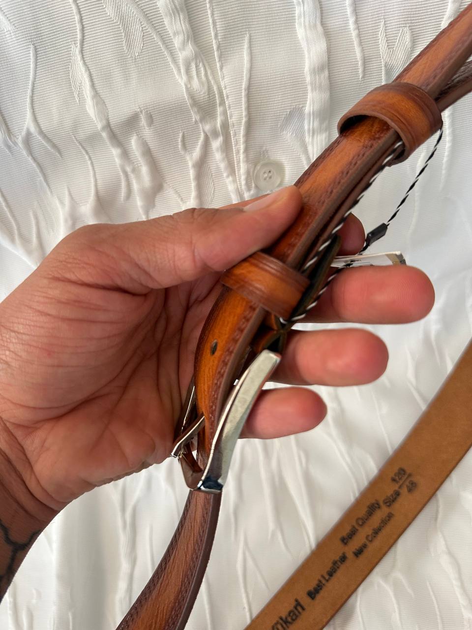 Men's synthetic leather belt