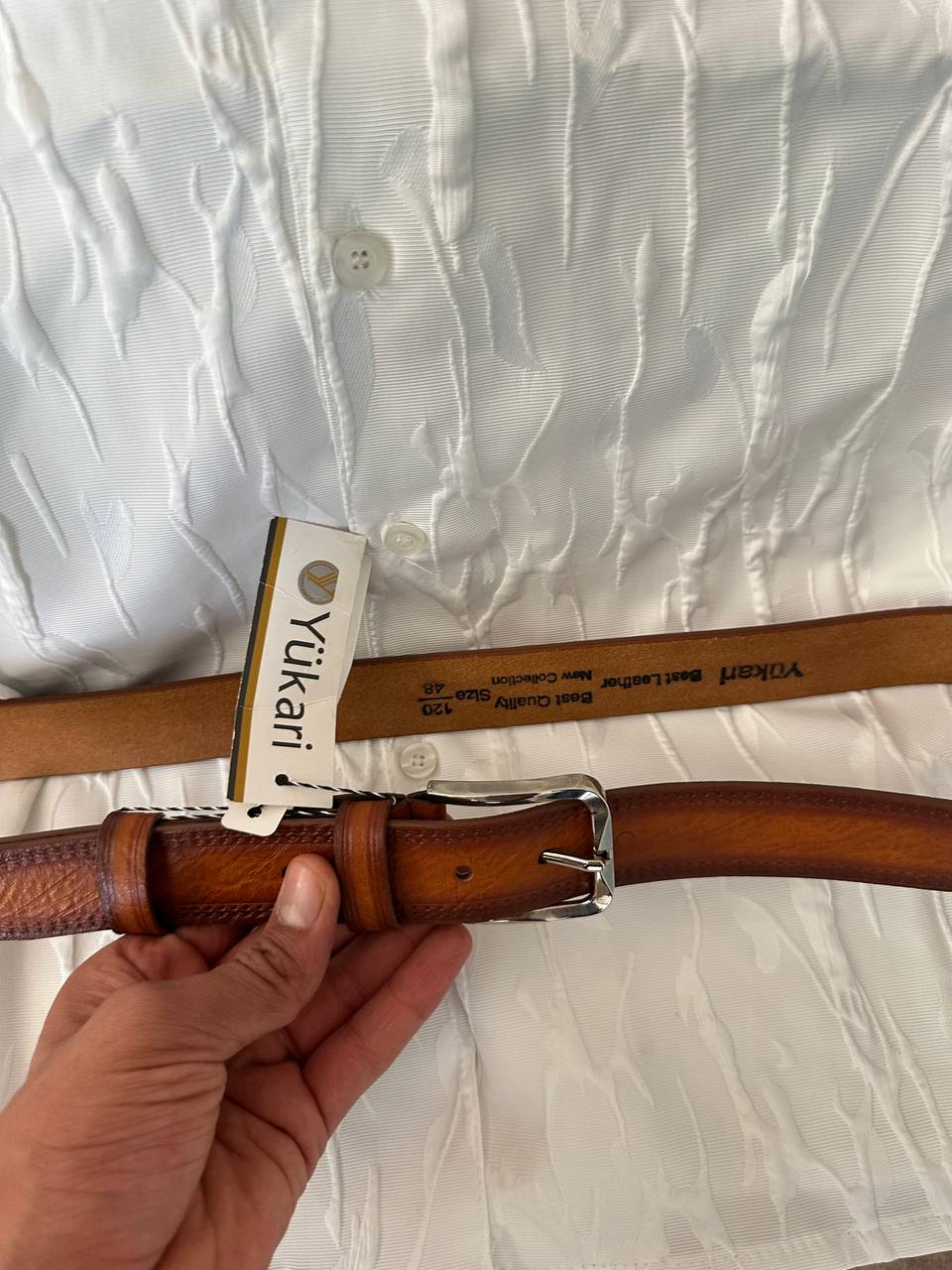 Men's synthetic leather belt