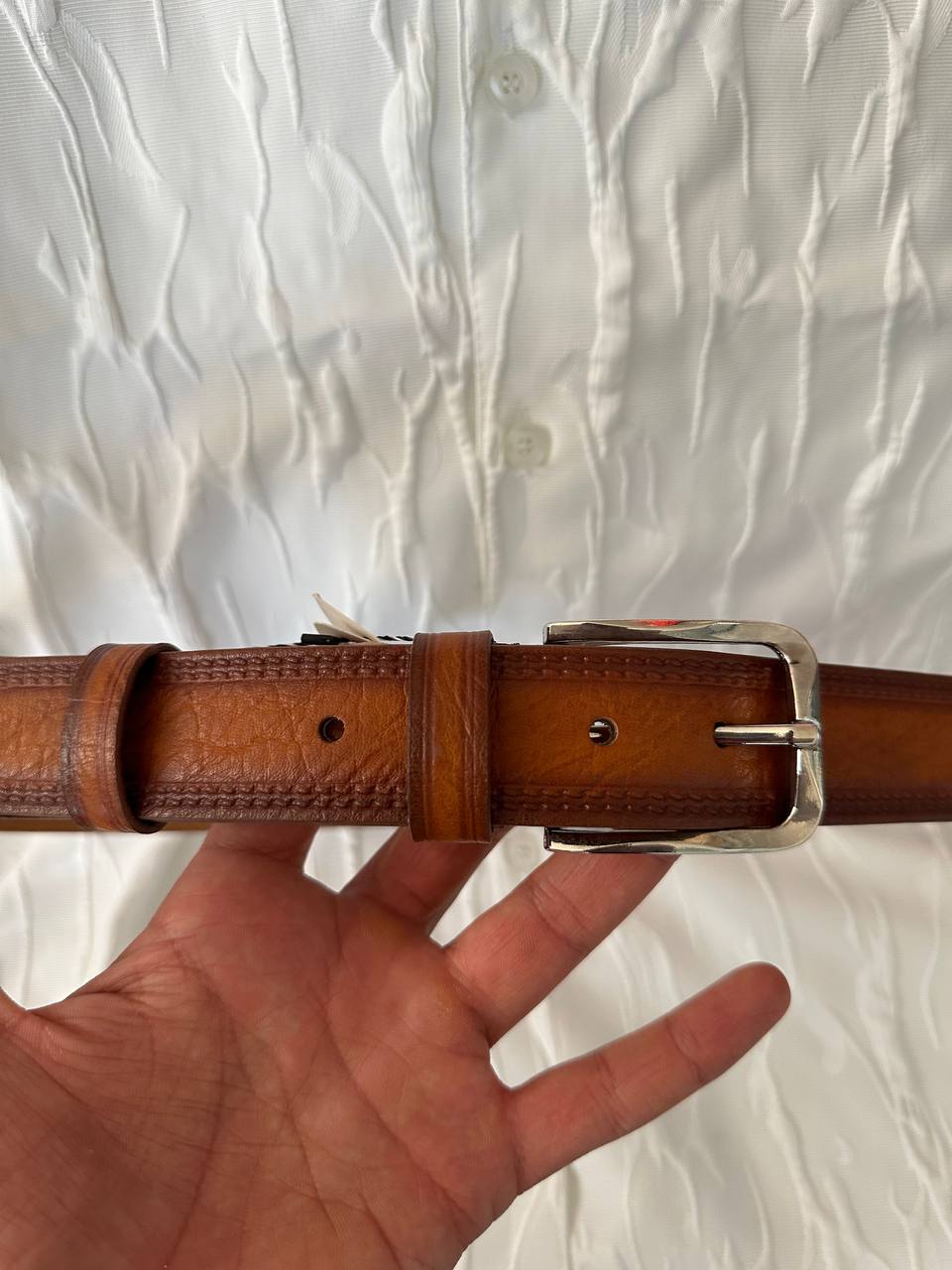 Men's synthetic leather belt