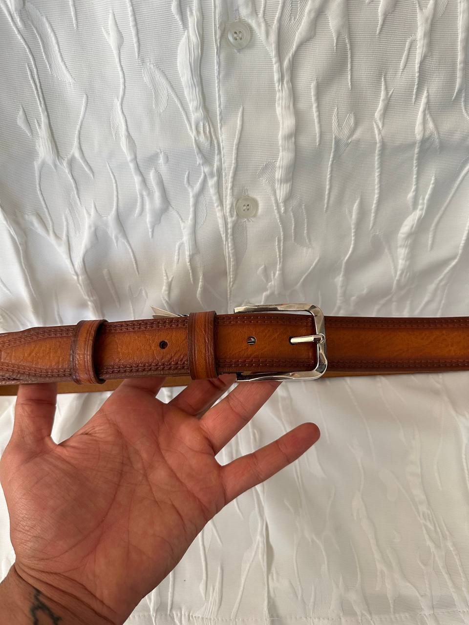 Men's synthetic leather belt