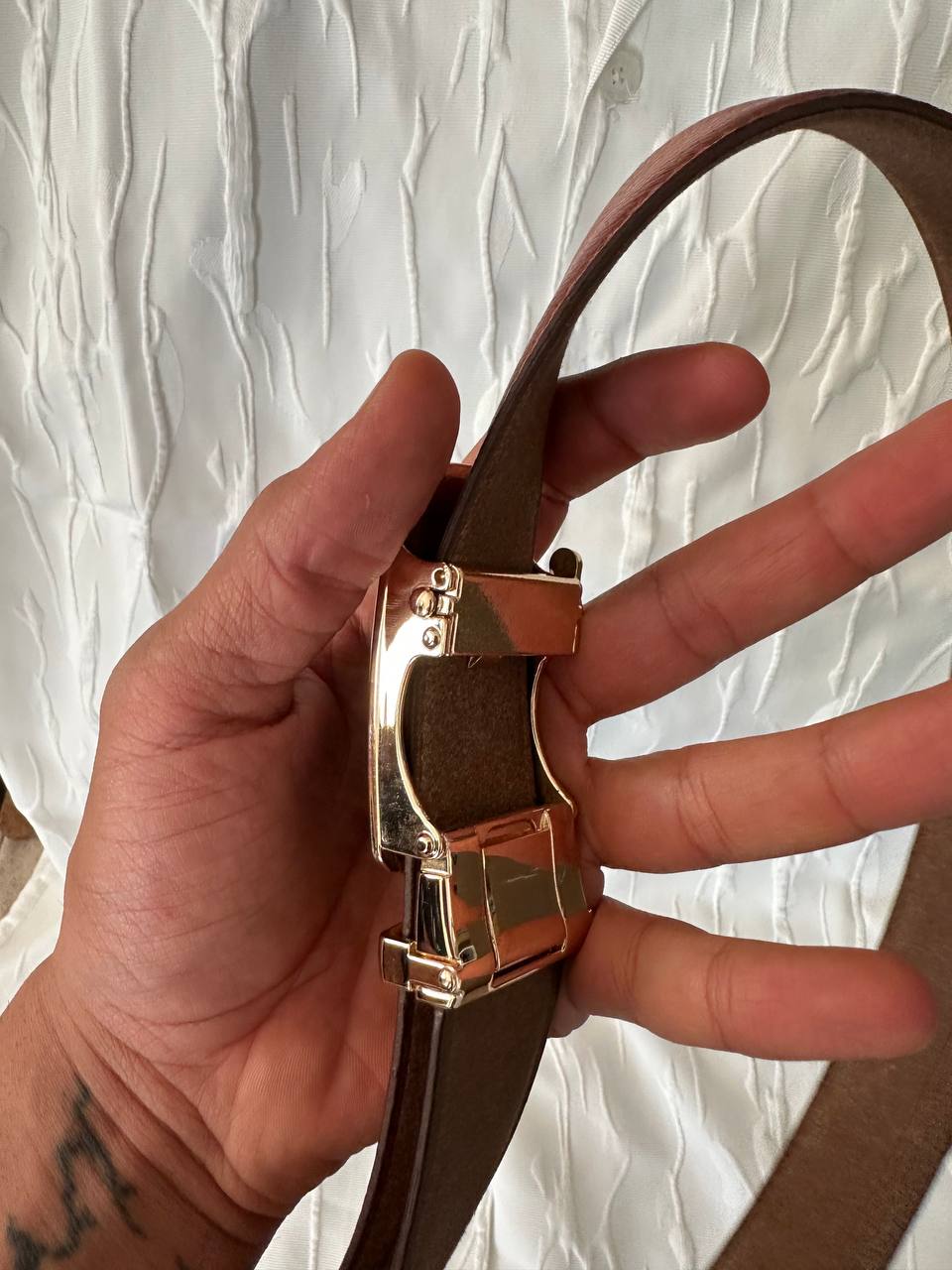 Men's synthetic leather belt