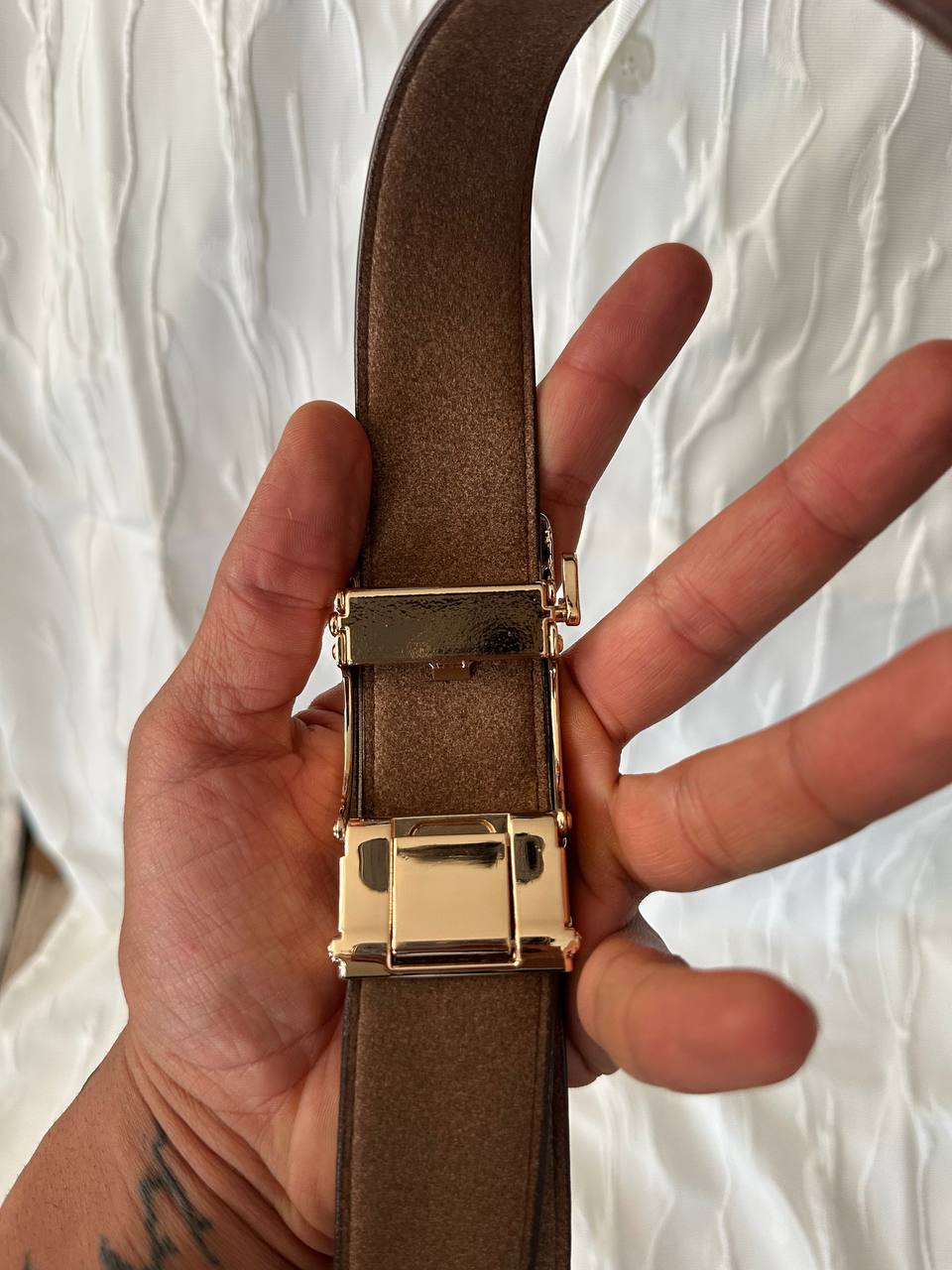 Men's synthetic leather belt