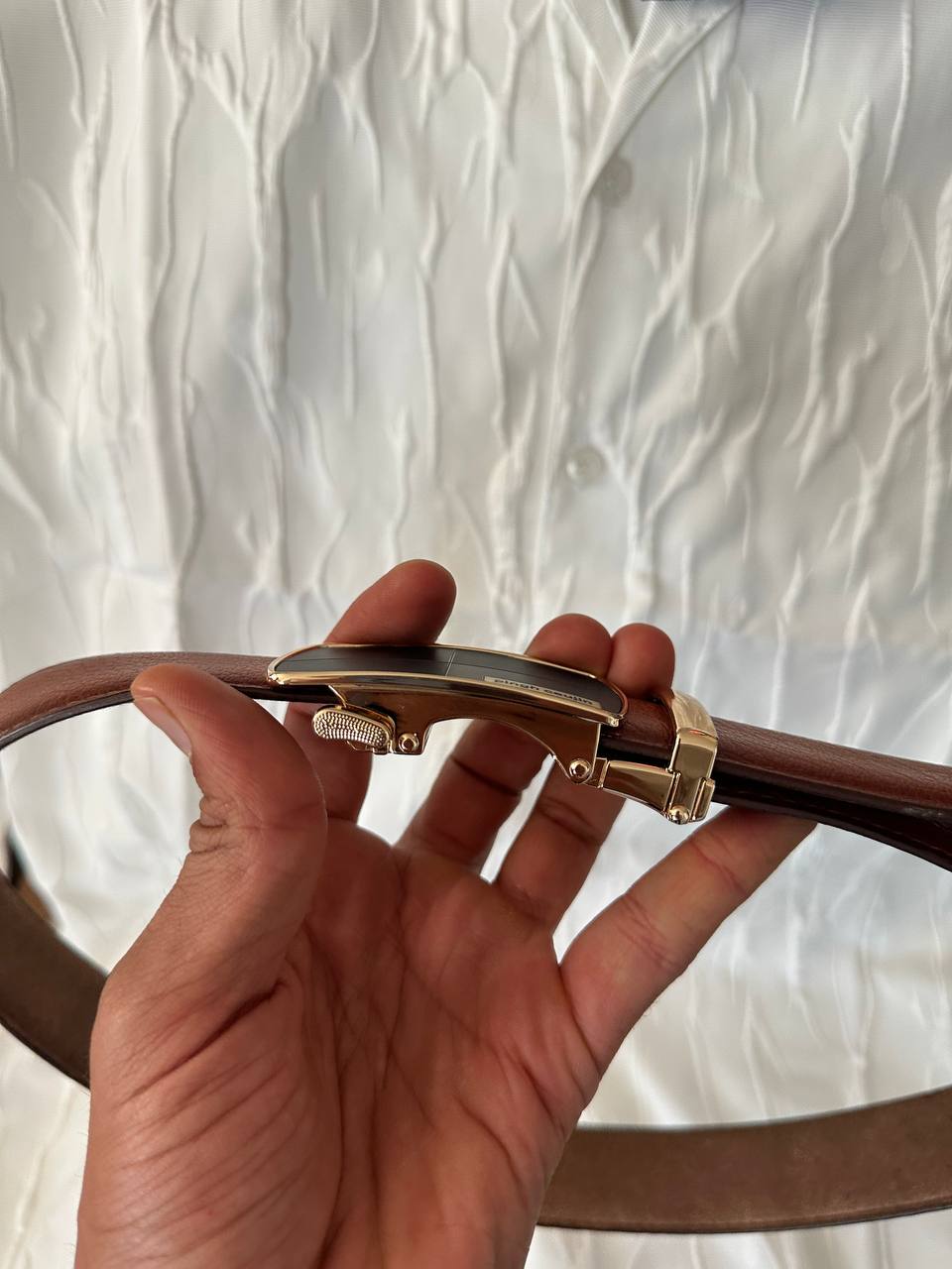 Men's synthetic leather belt