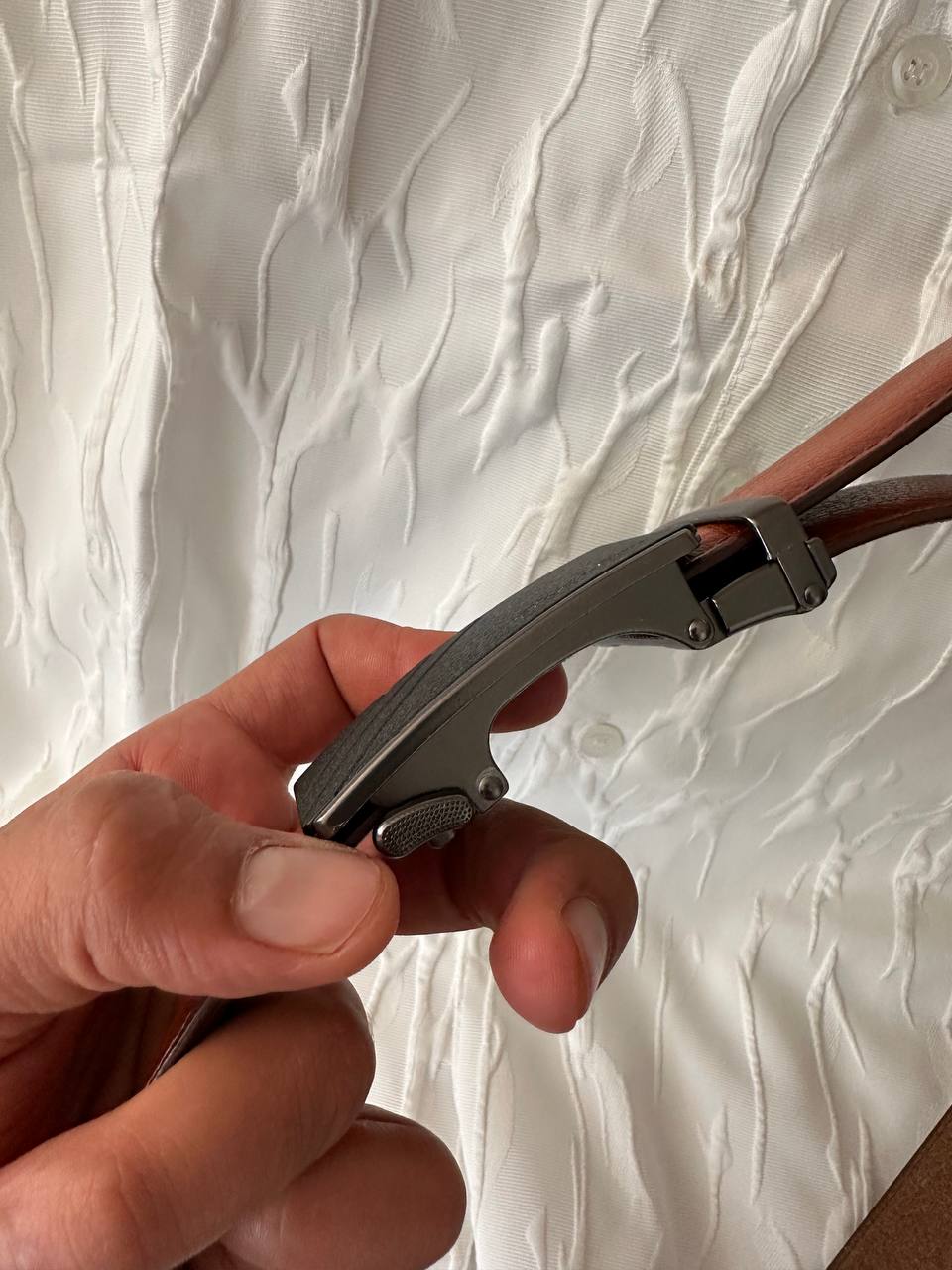 Men's synthetic leather belt