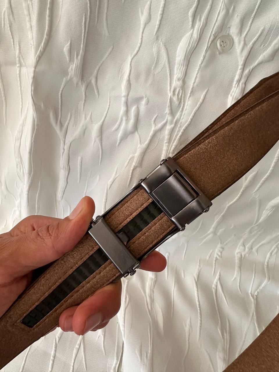 Men's synthetic leather belt