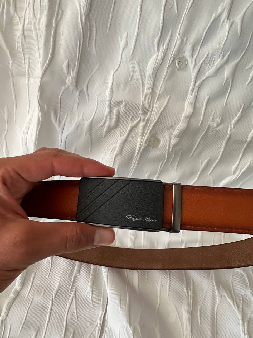 Men's synthetic leather belt
