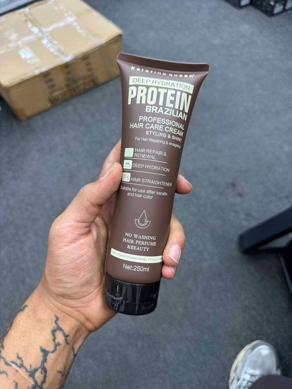 Keratine Queen Deep Hydration Protein Brazilian Professional Hair Care Cream