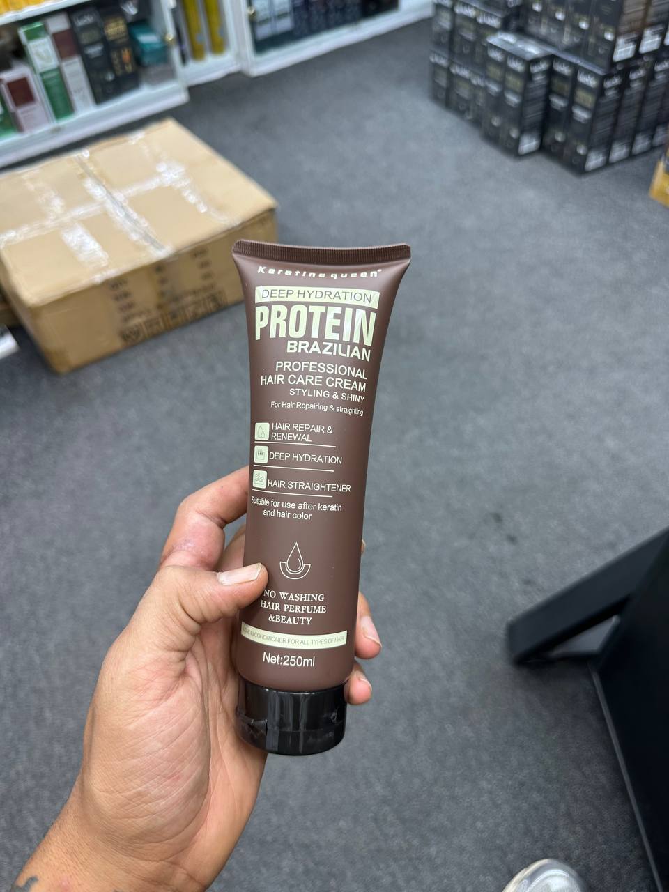 Keratine Queen Deep Hydration Protein Brazilian Professional Hair Care Cream