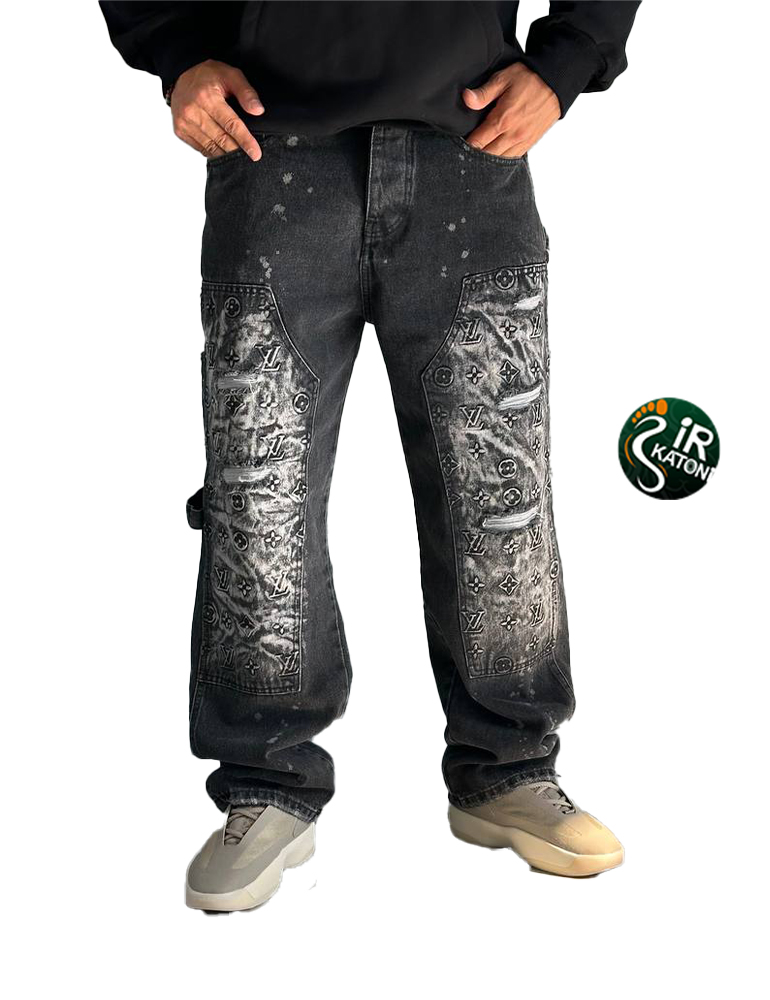 شلوار جین نیم بگ قواره دار